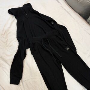ALO Yoga Black Ribbed Jumpsuit